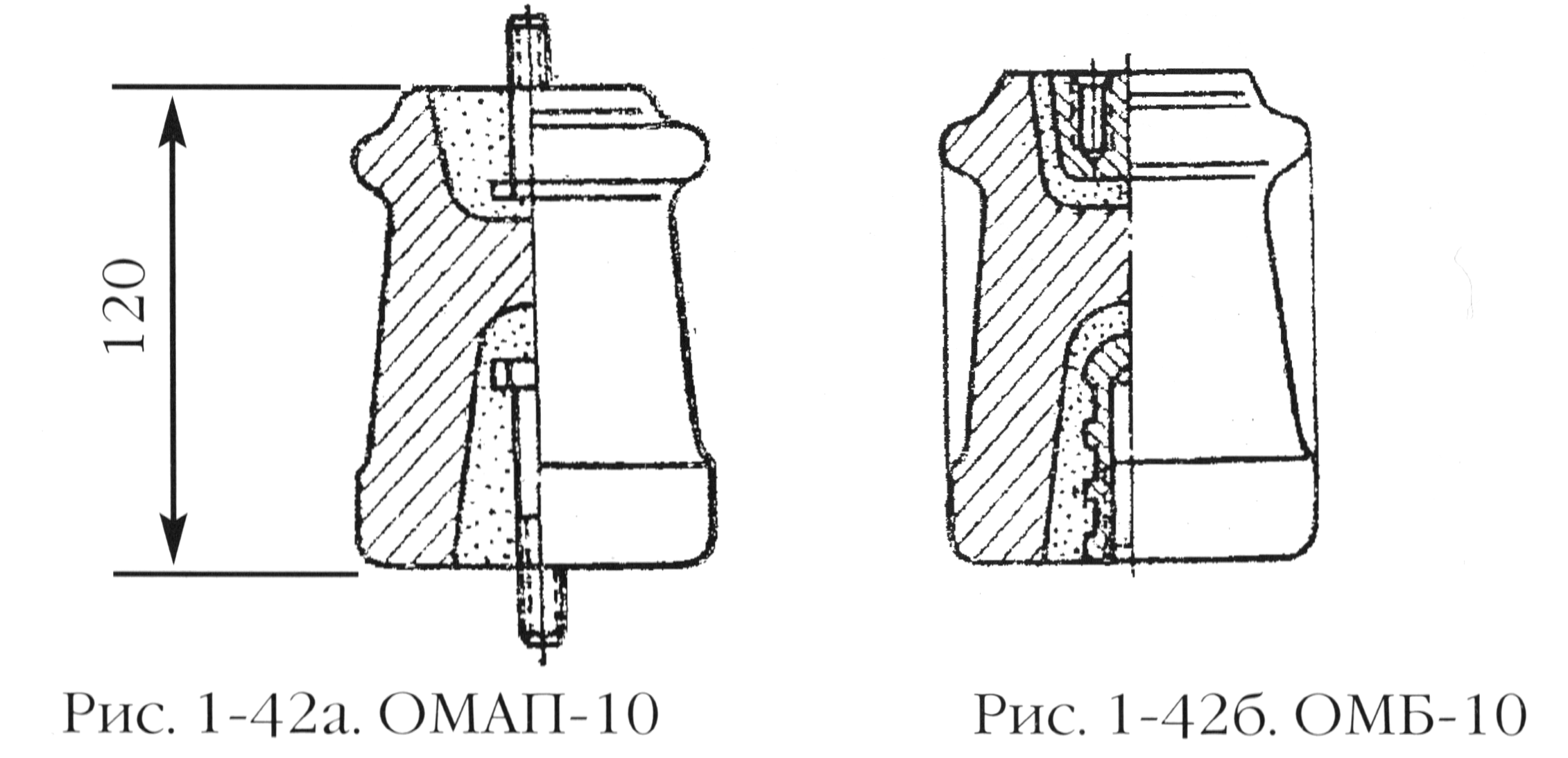 Керамические опорные изоляторы типа ОМАП-10 и ОМБ-10